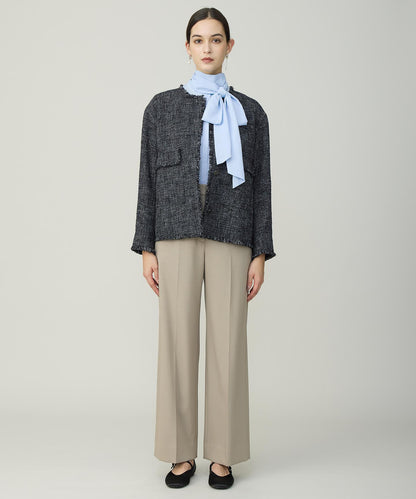 セルロースシルクビエラ ボウタイ付きブラウス