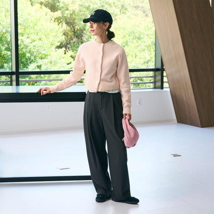 ウールニット ショートカーディガン