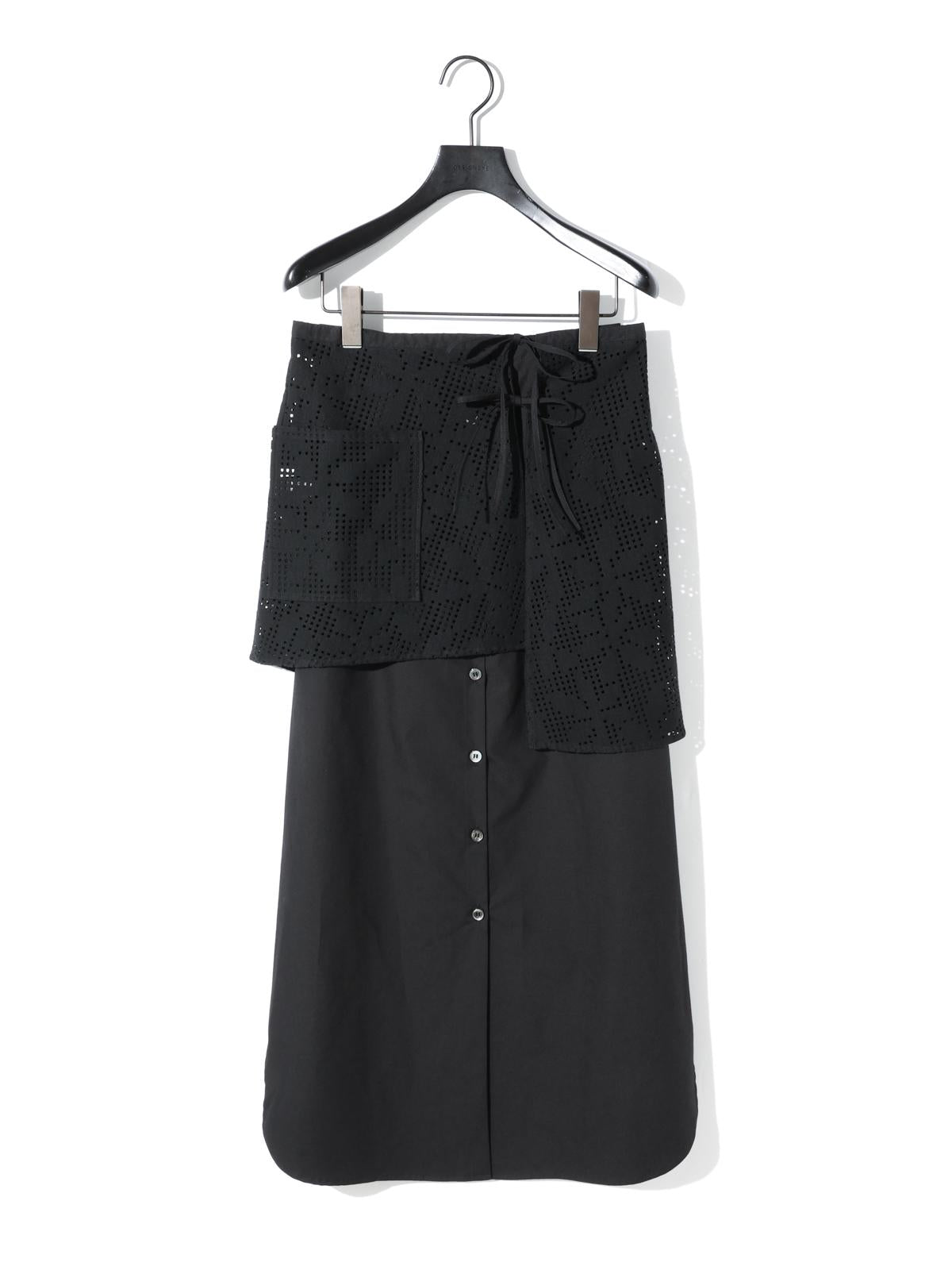 MIDIUMISOLID for Ladies レースレイヤードスカート