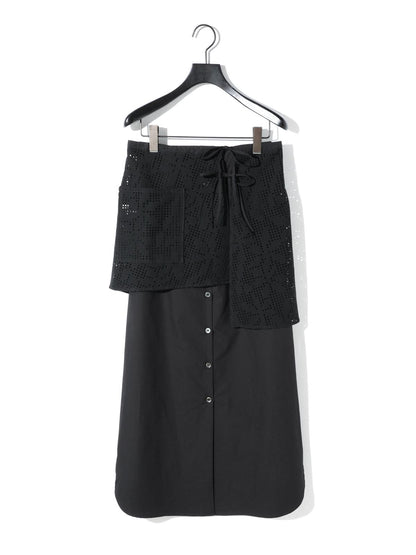 MIDIUMISOLID for Ladies レースレイヤードスカート