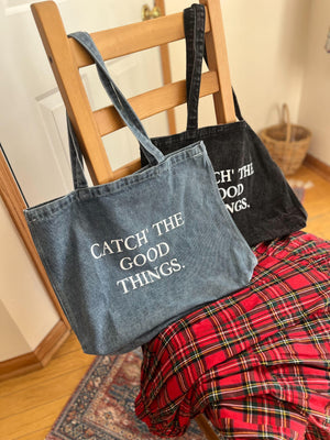 ロゴデニムトート