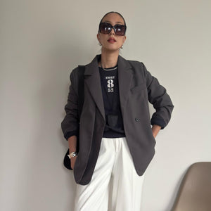 レイヤードライクワイドラペルジャケット