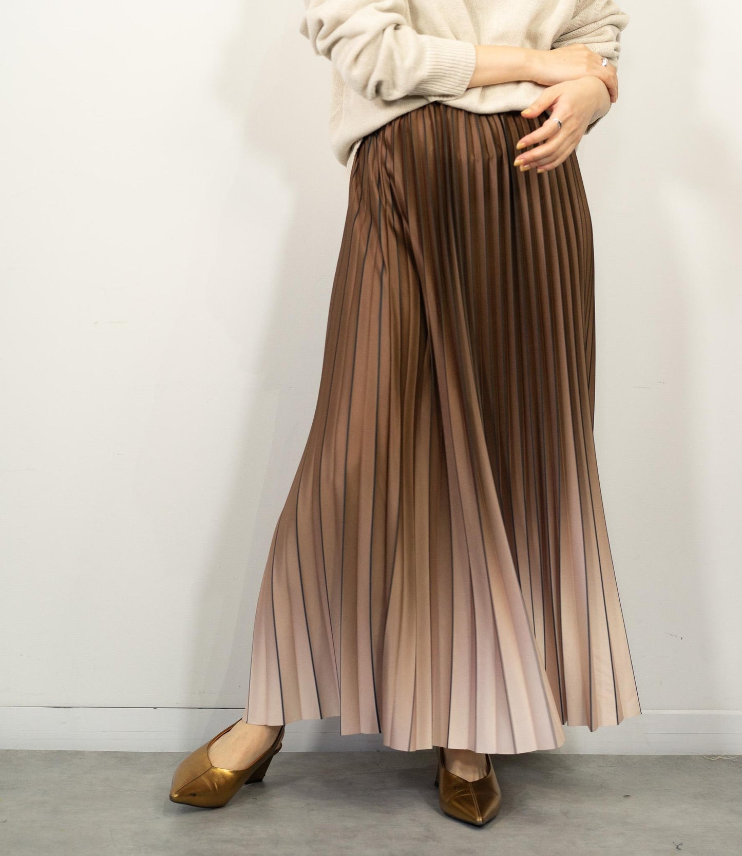 ライングラデーションプリーツスカート