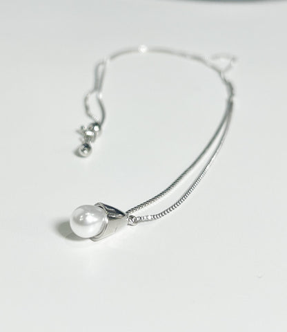 ドロップパールロングネックレス