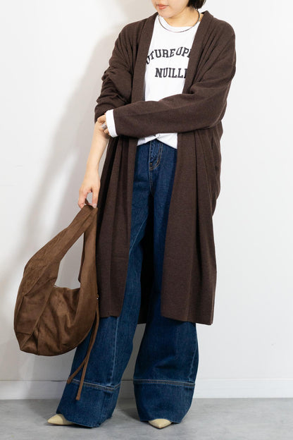 着流しニットコーディガン