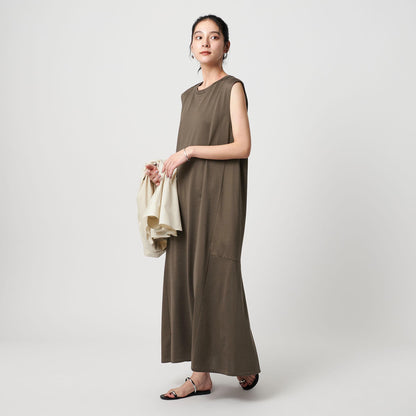 【WEB限定 Wardrobe DAILY MINIMAL】ティアード フレンチスリーブワンピース 接触冷感 吸水速乾