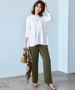 スエーディーサテン ワイド パンツ