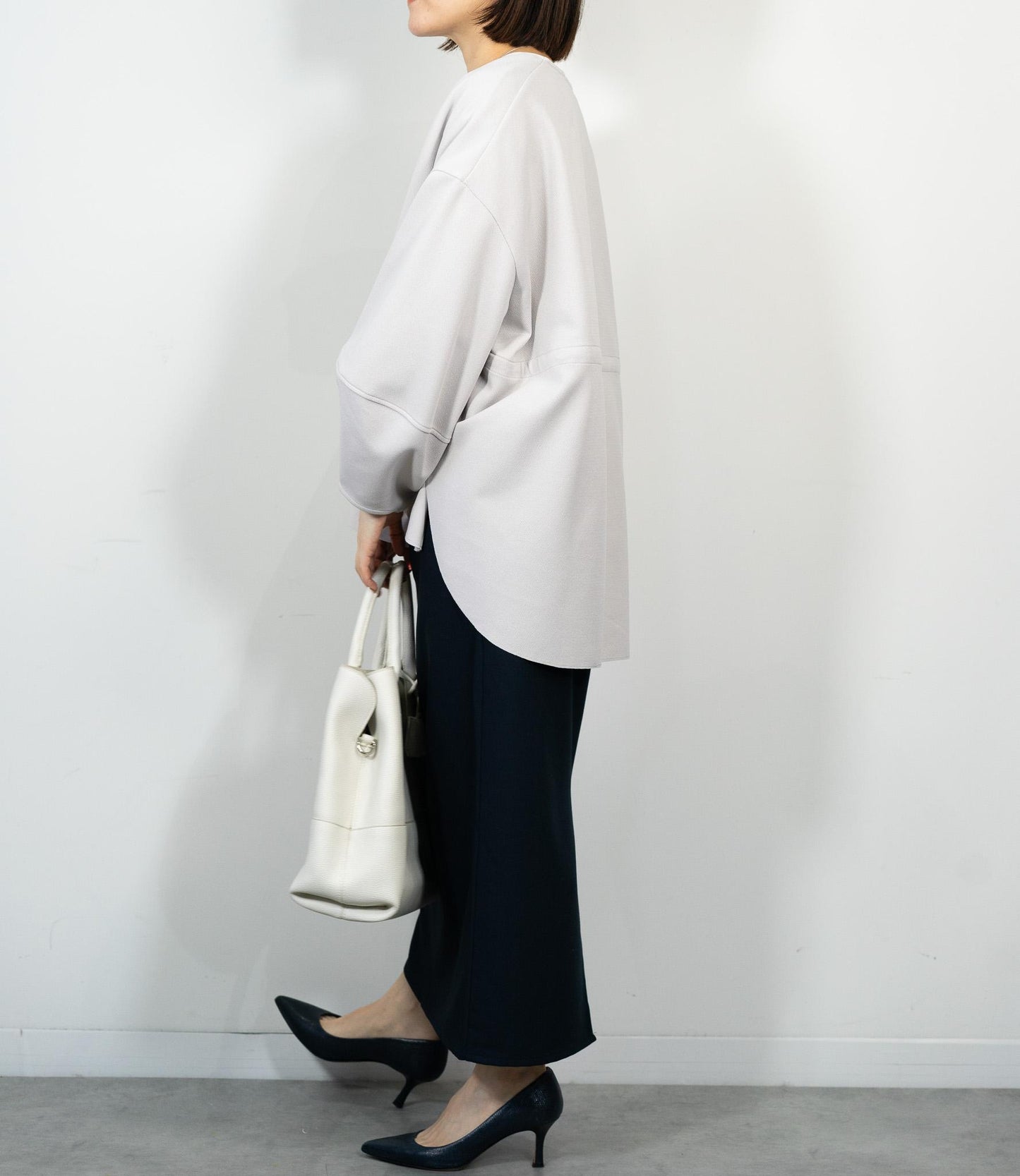 カットジョーゼットウエストマークブルゾン