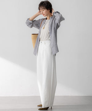 LIGHT DENIM バレルワイド パンツ