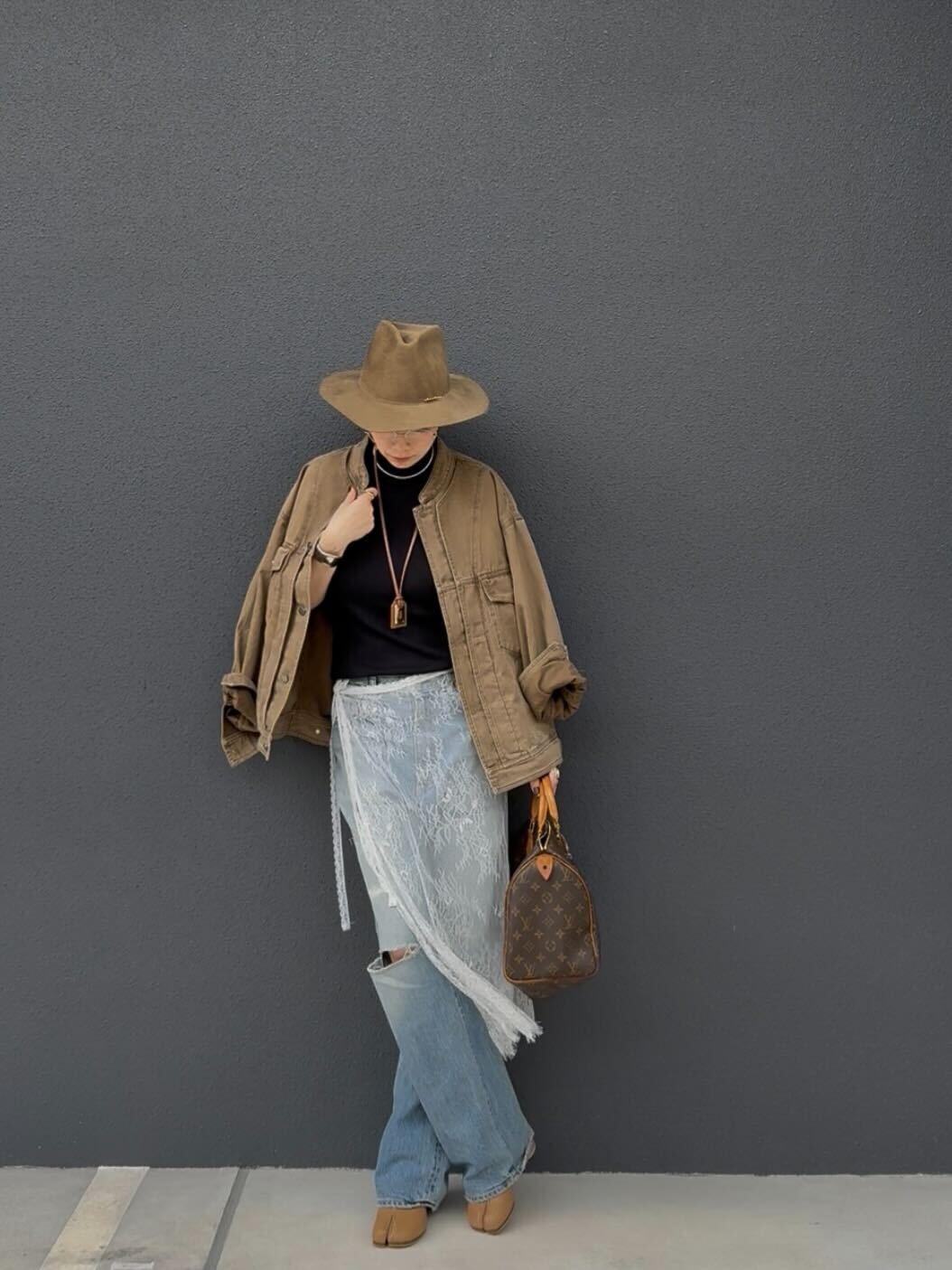 レイヤードエプロンスカート