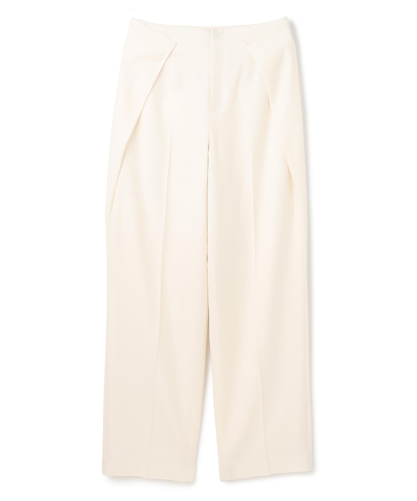 TERNES / 変形タックウールワイドパンツ