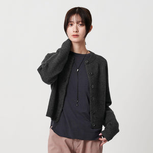 ウールニット ショートカーディガン