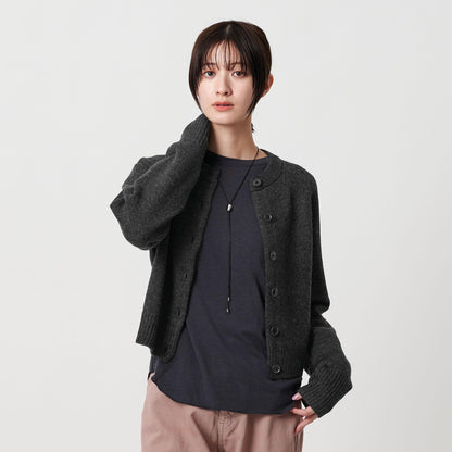 ウールニット ショートカーディガン