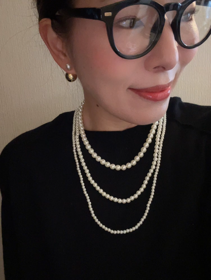 3連パールネックレス