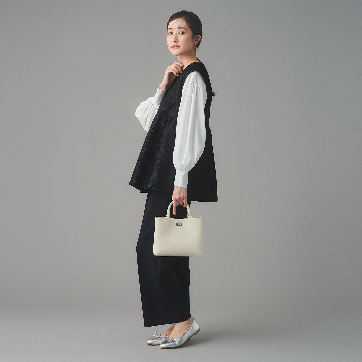 GISHA 2トーン ジャガード ベスト