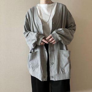 コットンジャージーオーバーカーディガン