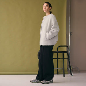 ブークレ ノーカラーブルゾン