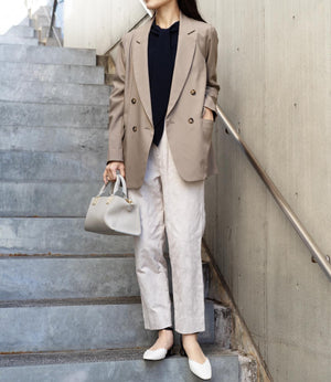 フローラルジャガードテーパードパンツ