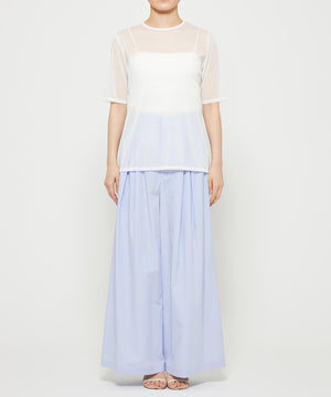 トリコットシフォン ハーフスリーブカットソー