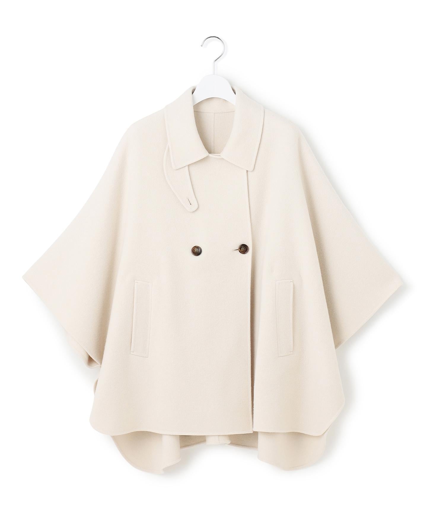 ウールライトリバー ポンチョシルエット コート