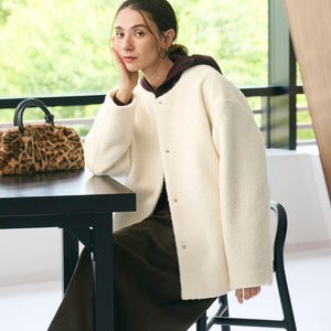 ブークレ ノーカラーブルゾン