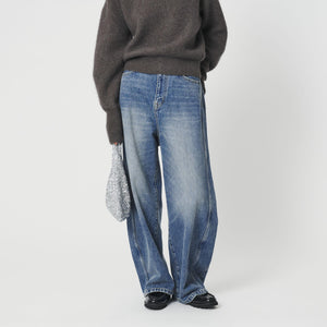 コットンデニム カーブパンツ