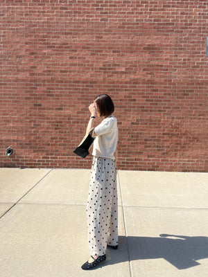 パフスリーブ半袖ニット