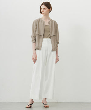 リヨセルナイロンワッシャー ノーカラーブルゾン