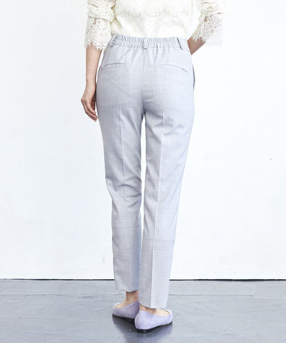 サマーウール混テーパードパンツ