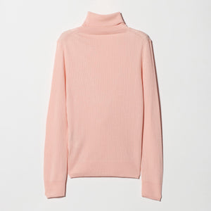 リブ タートルネック ニット