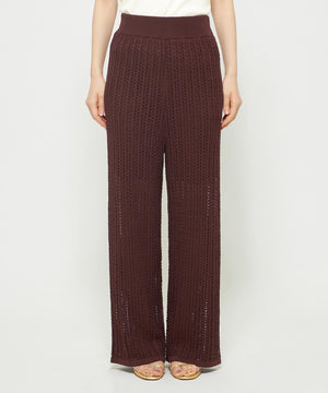 シースルーケーブルニット パンツ