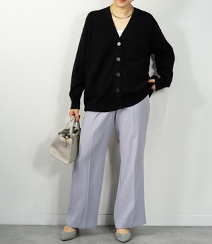 スムース編みルーズニットカーディガン