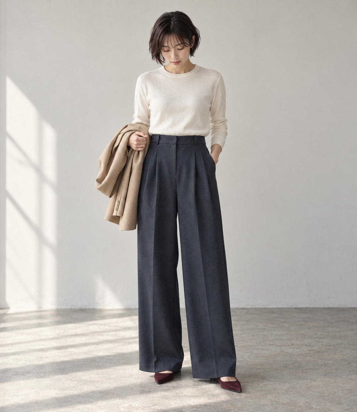 ストレートワイドパンツ