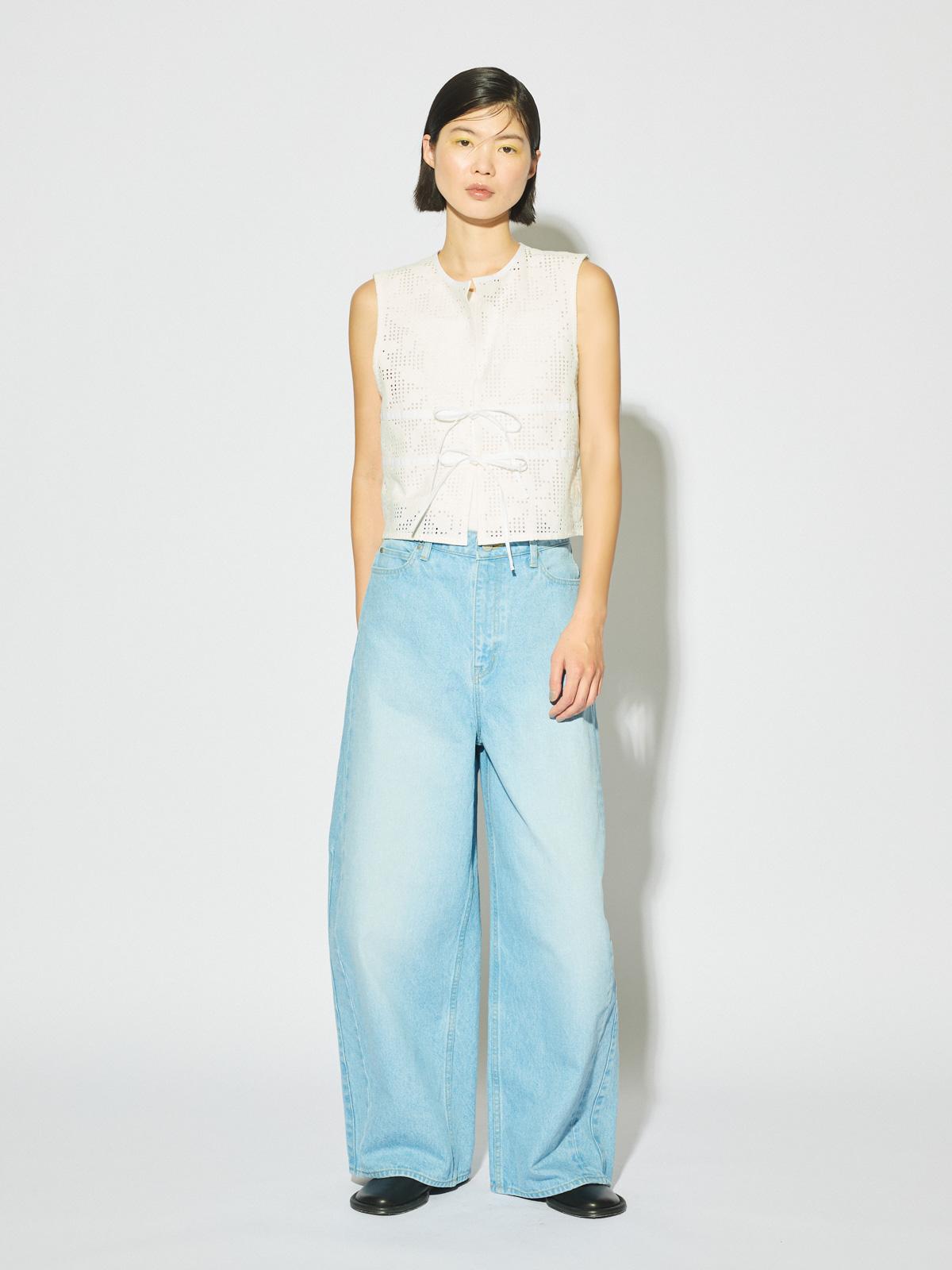 MIDIUMISOLID for Ladies レースショートベスト