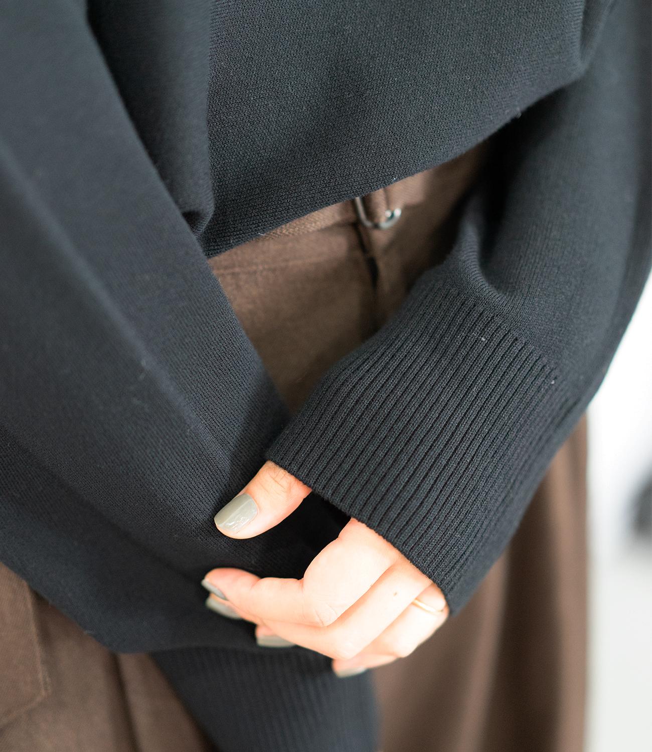 ボートネックコットンニット