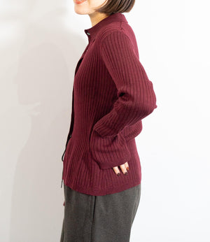 襟付きスリムニット