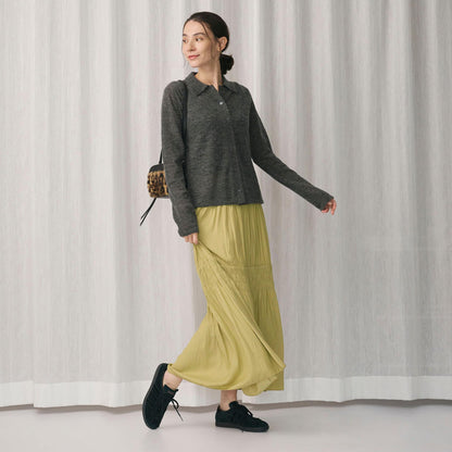 【WEB限定】シャーリング キリカエ フレアスカート