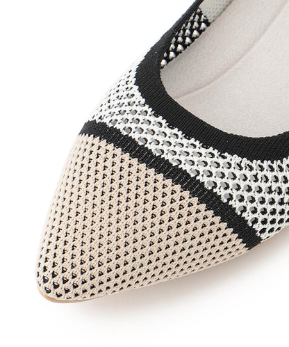 パターンメッシュ パンプス