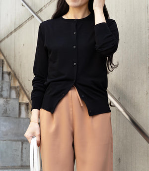 【UV加工・接触冷感】クルーネックカーディガン