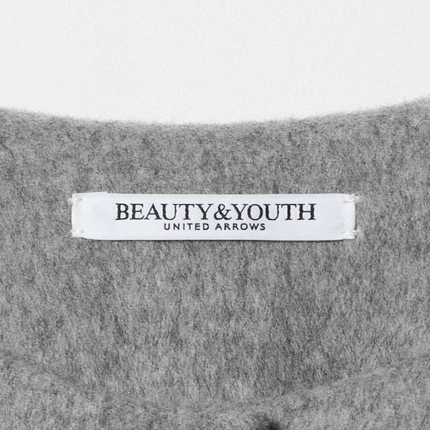 毛ナイロン ノーカラーコート