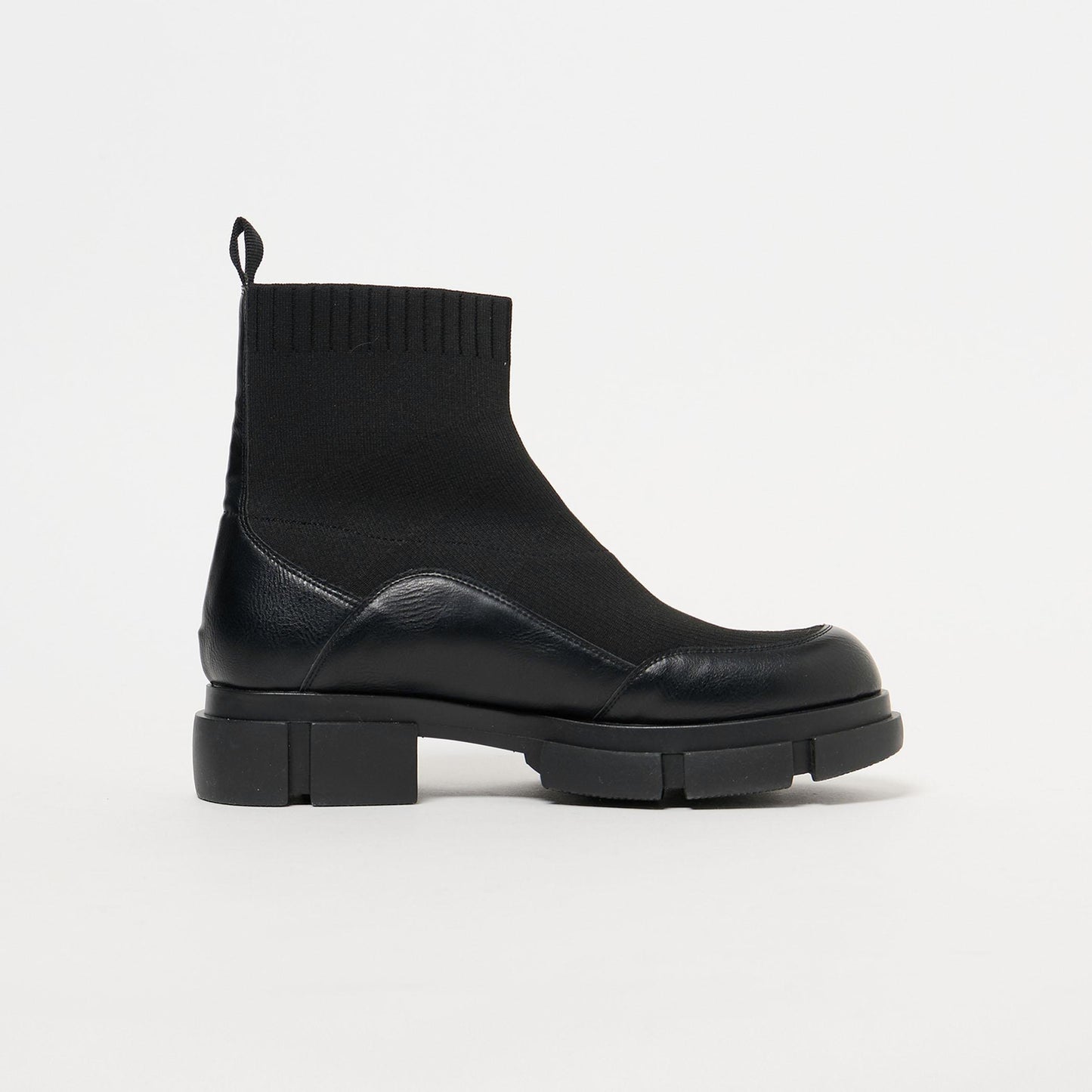 ニット レザーライク ブーツ 撥水/晴雨兼用