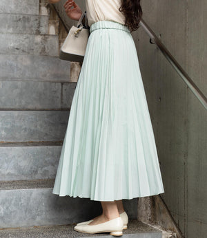 ストライププリーツフレアスカート