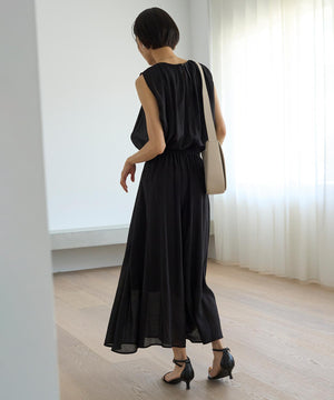 ヴィンテージシアー ギャザーワイドパンツ