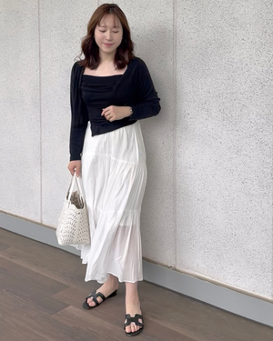 リラックスカットキャミ×カーディガン