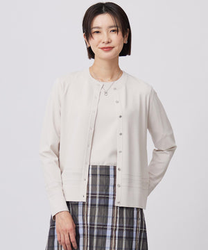 RAYON ELITE STRETCH クルーネック カーディガン