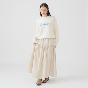 【百田夏菜子さん着用】【洗える】ツイル ギャザー スカート（S〜M）