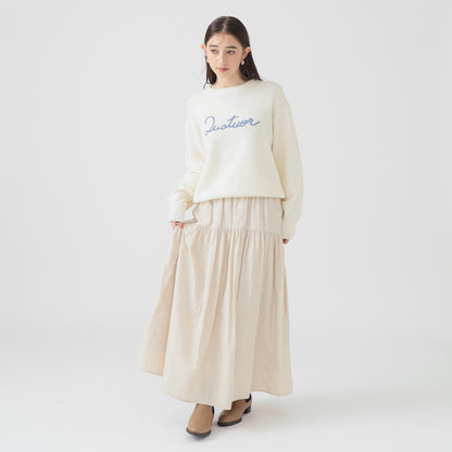 【百田夏菜子さん着用】【洗える】ツイル ギャザー スカート（S〜M）