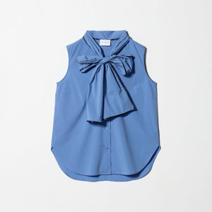 パイピング リボン ブラウス