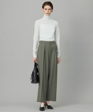 ウール2WAYストレッチ ワイドパンツ