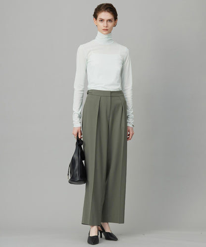 ウール2WAYストレッチ ワイドパンツ